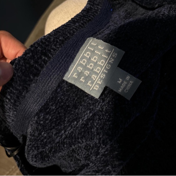 Whimsygoth Dark Blue Cardigan Sweater - Picture 4 of 5